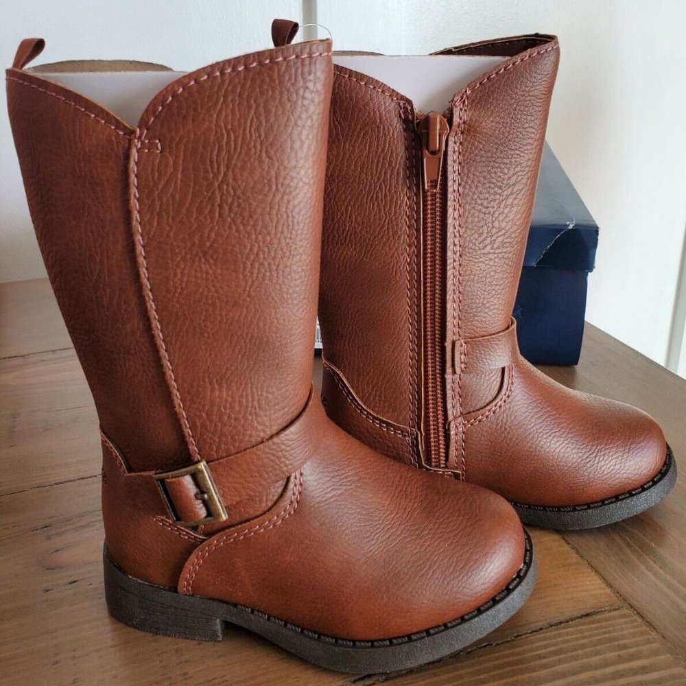 OshKosh B'gosh® Lumi Toddler Girls' Knee High Brown Boots 5T 6T 7T 8T 9T 10T 12T - Picture 9 of 14